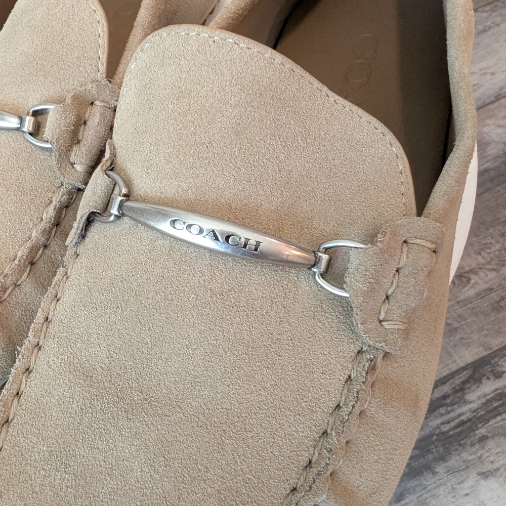 Coach Beige Suede Loafers - Picture 5 of 8